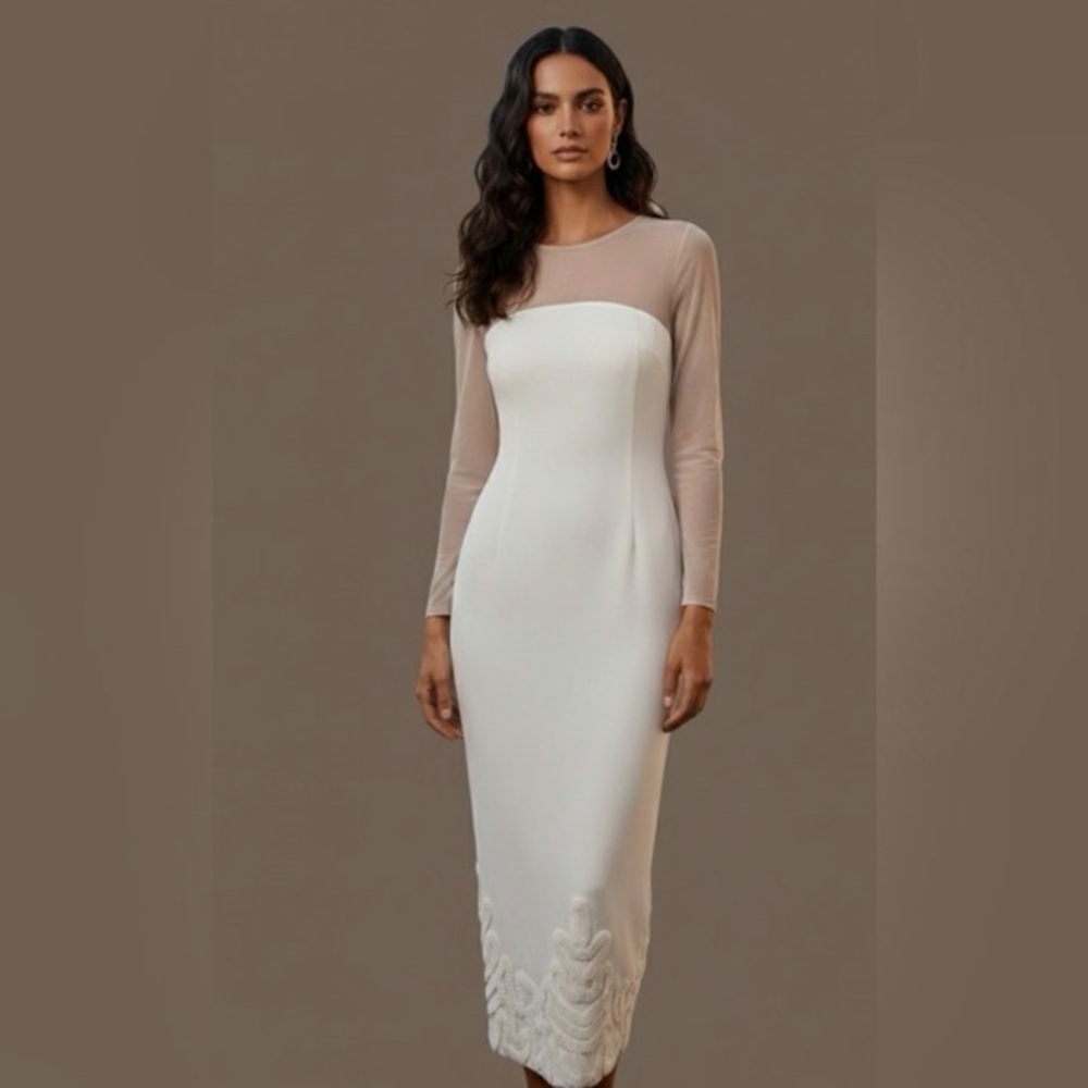 NWT ANTONIO MELANI x Elizabeth Damrich Babe Mesh Crepe Soutache Dress, Size 4 - Picture 3 of 16